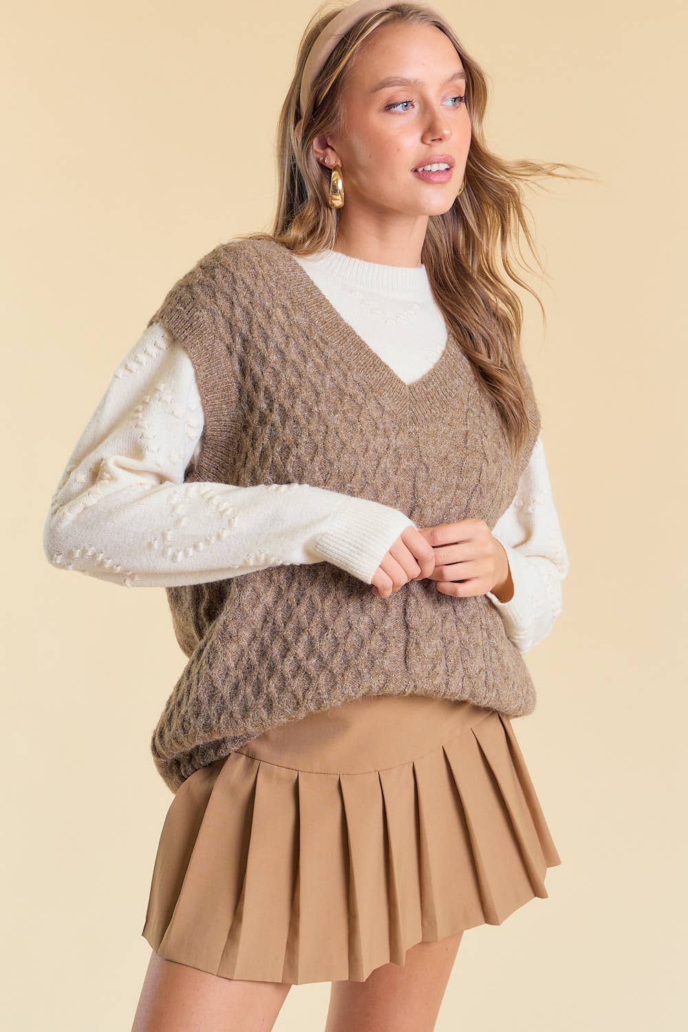 Cable Knit Vest