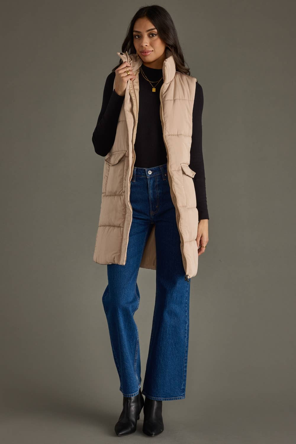 Tan Long Vest