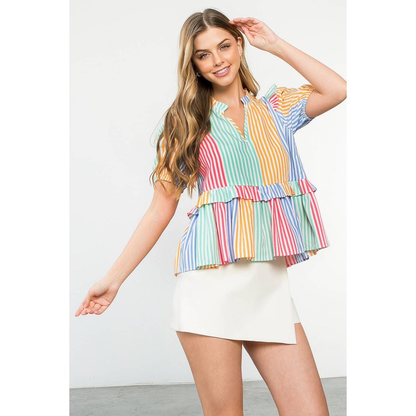 Multicolor Stripe Top