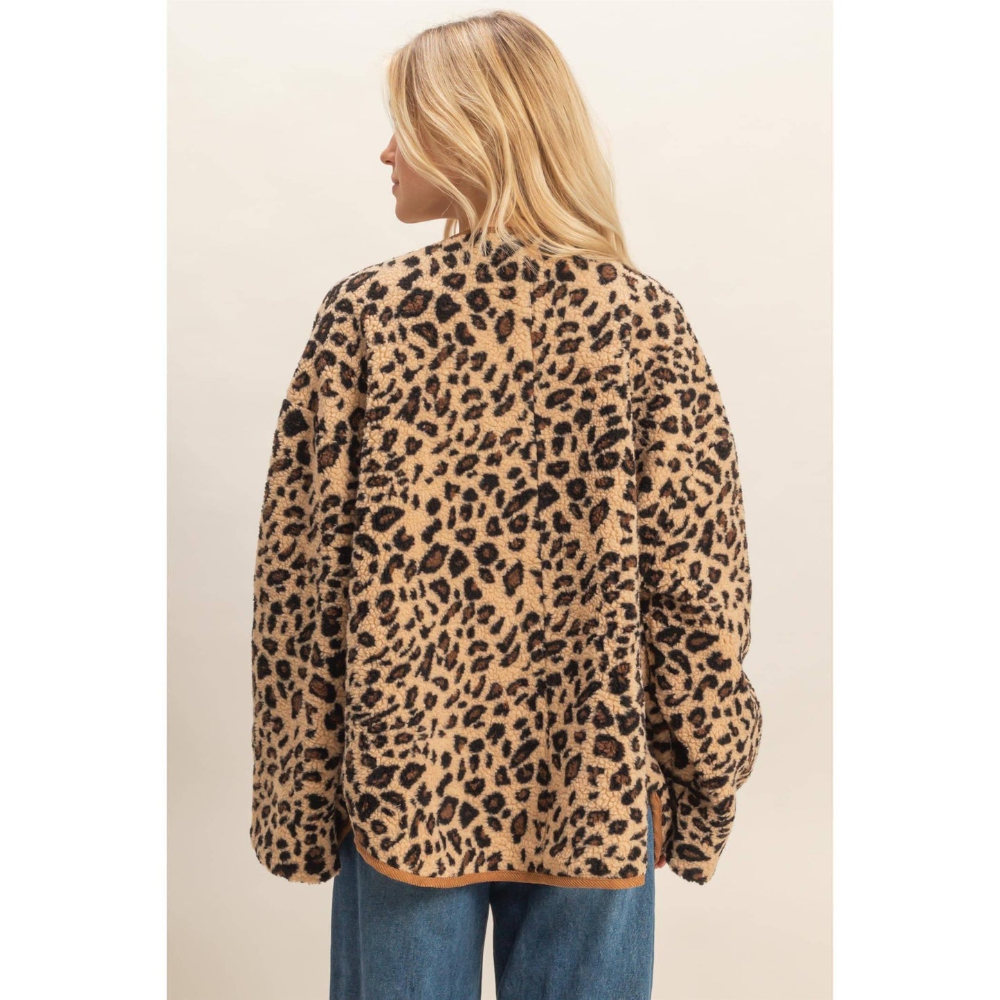 Leopard Sherpa Jacket