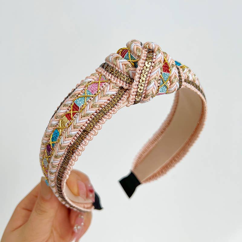 Boho Woven Knot Headband