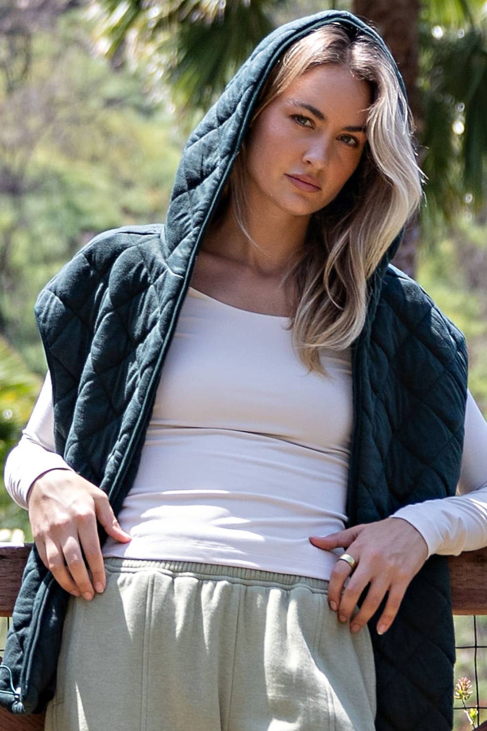 Quilted Hoodie Vest