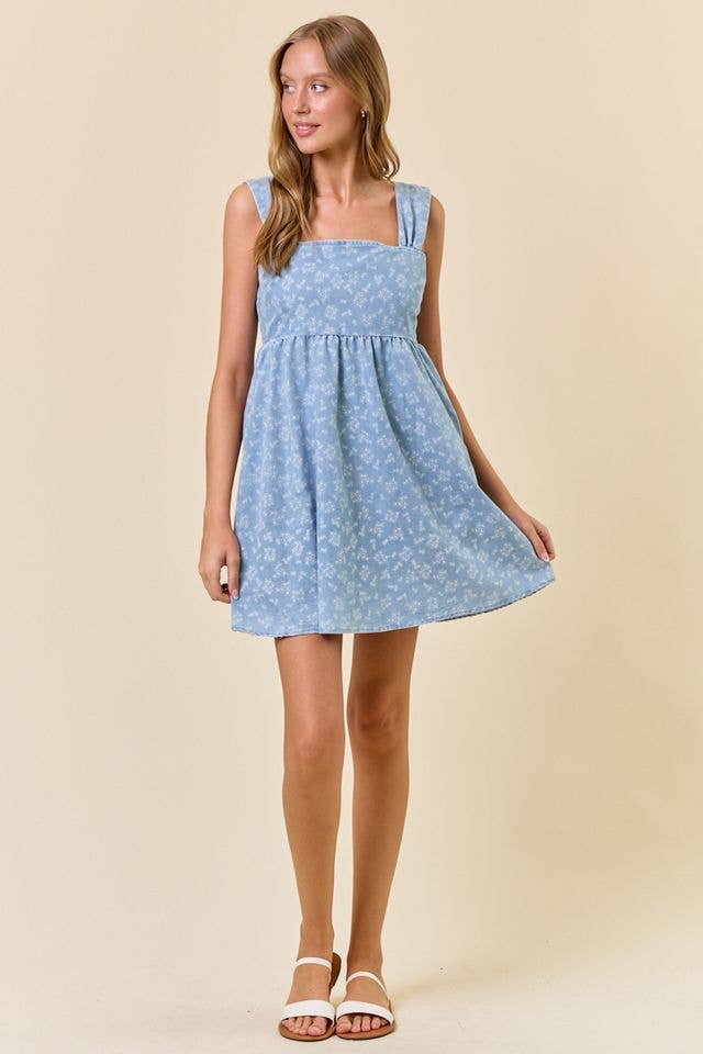 Floral Denim Dress