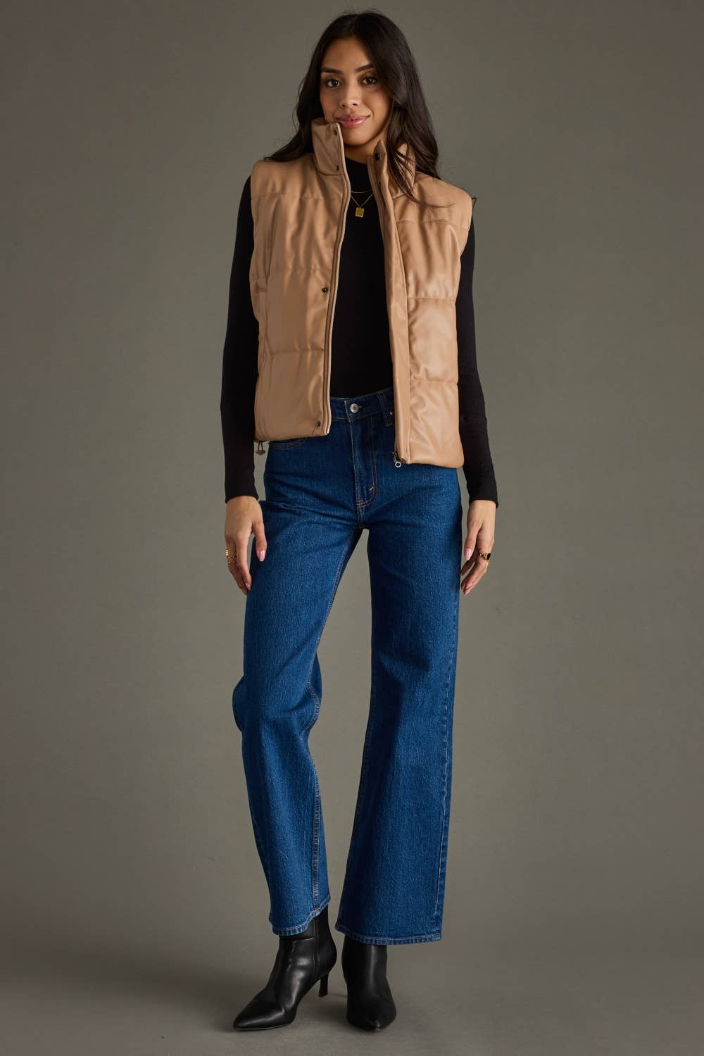 Tan Leather Vest