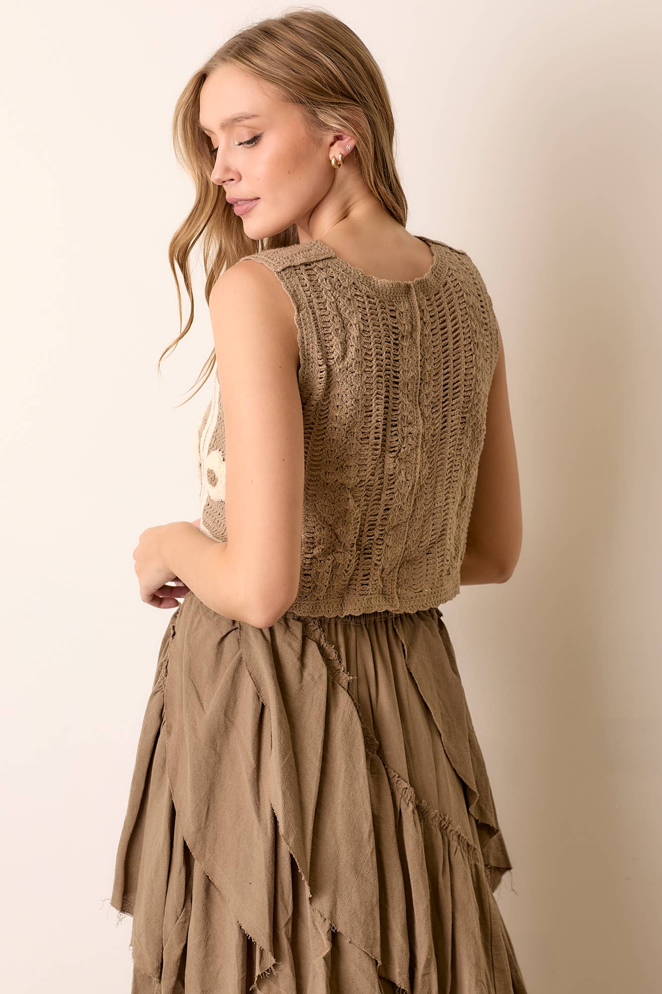 Crochet Flower Vest