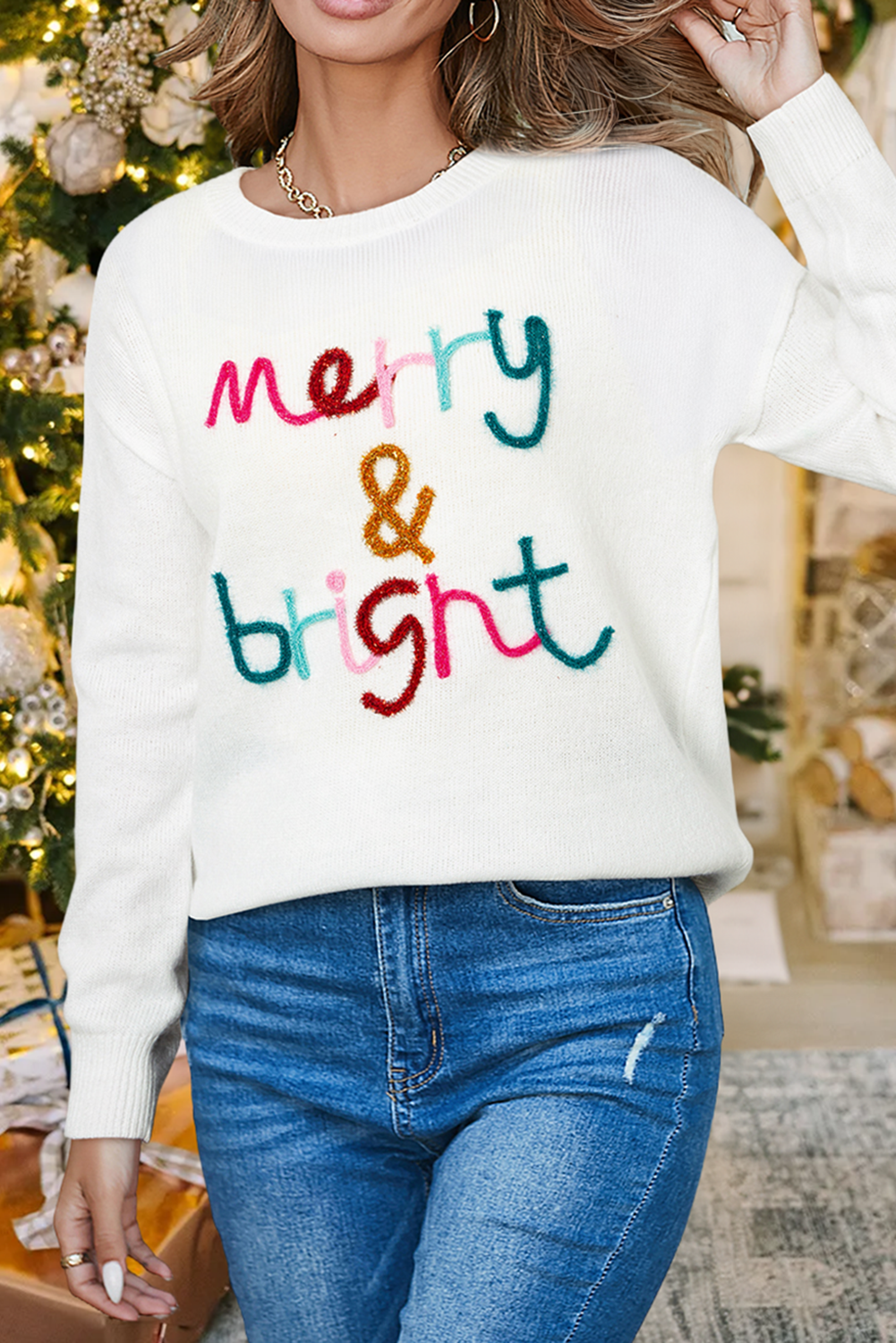Merry & Bright white