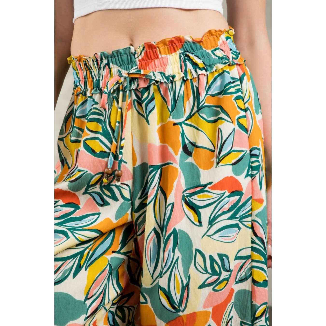 Leaf Print Pants