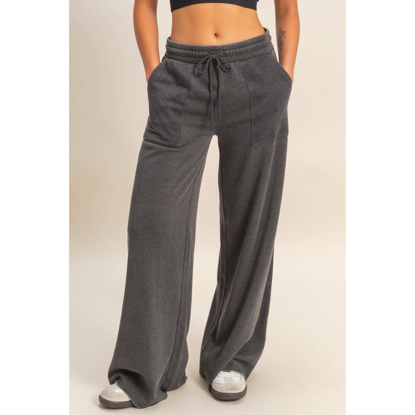 Burnout Wide Leg Pants