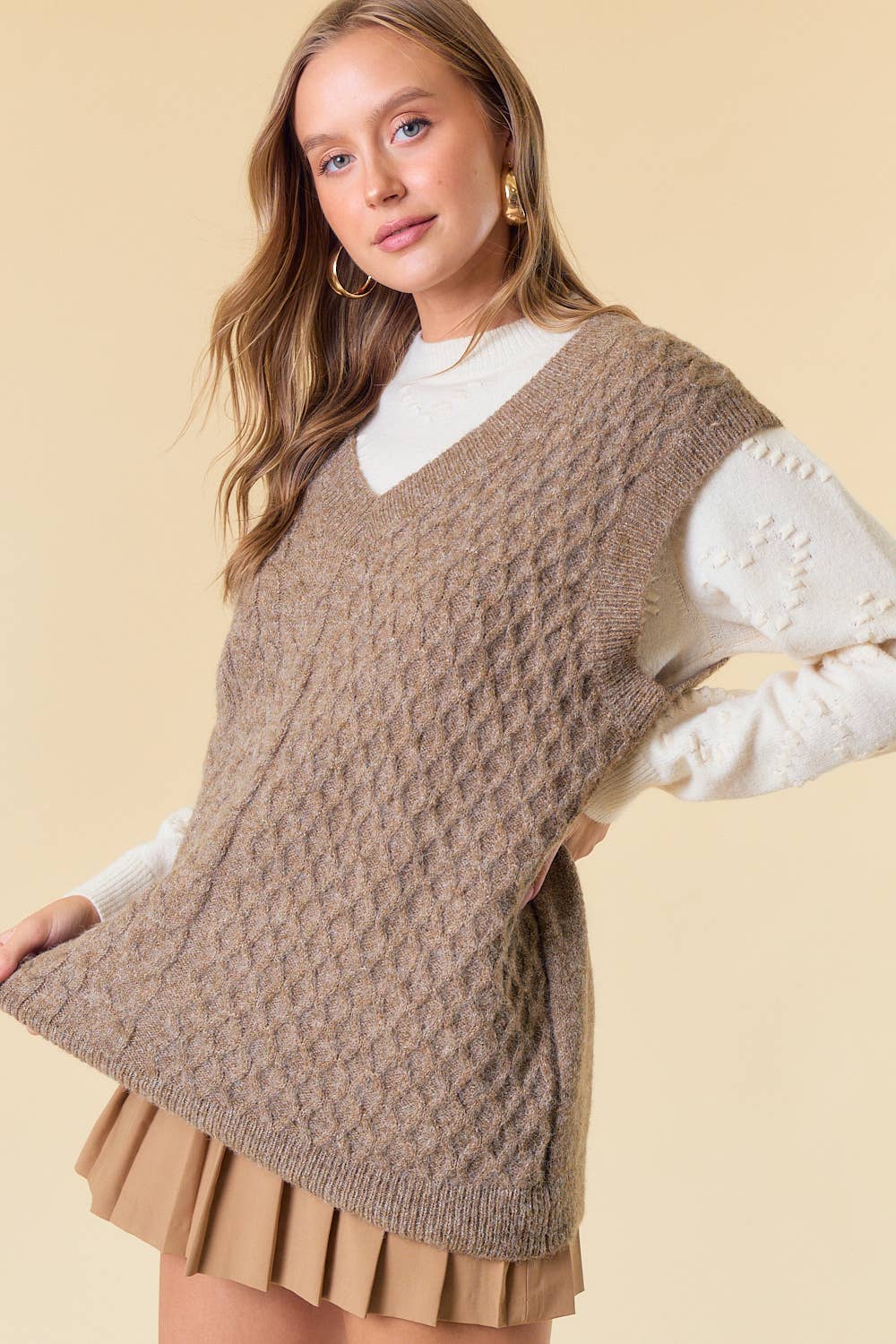 Cable Knit Vest