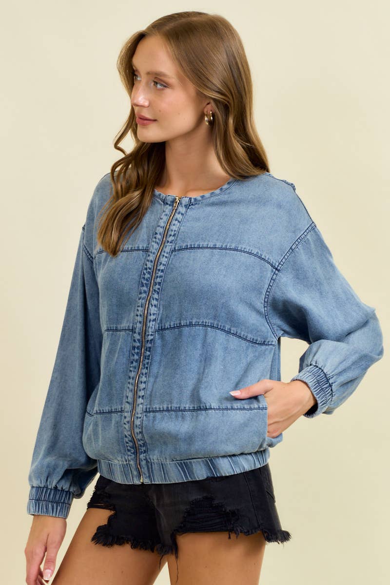Denim Bomber Jacket