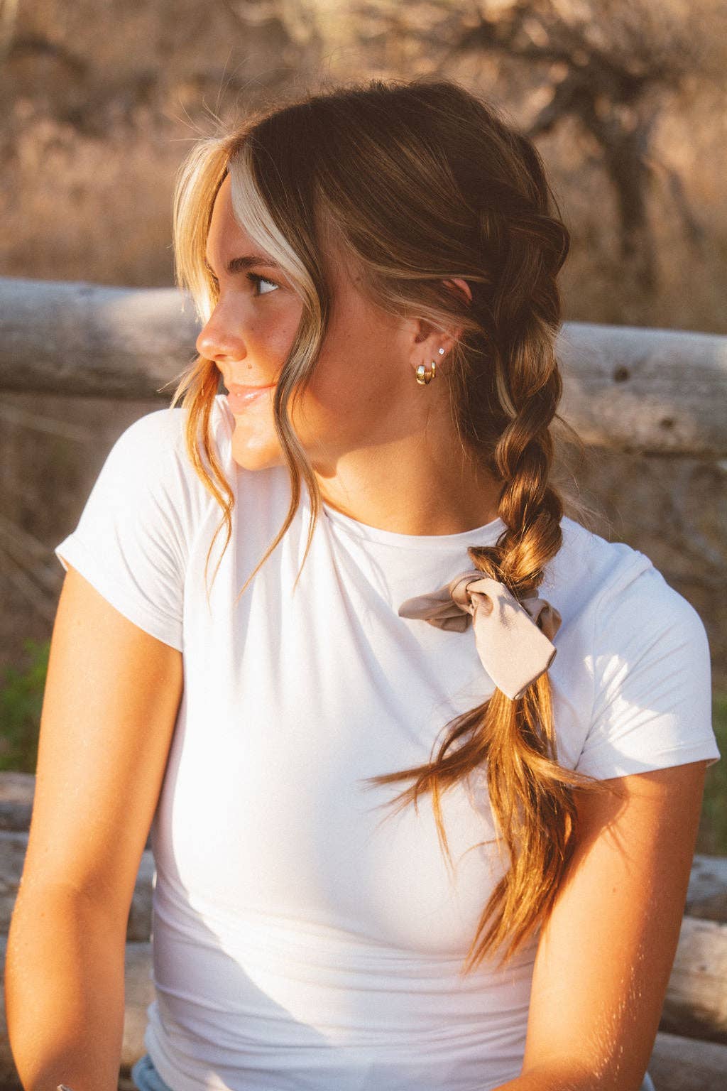 Chestnut Bow Scrunchie