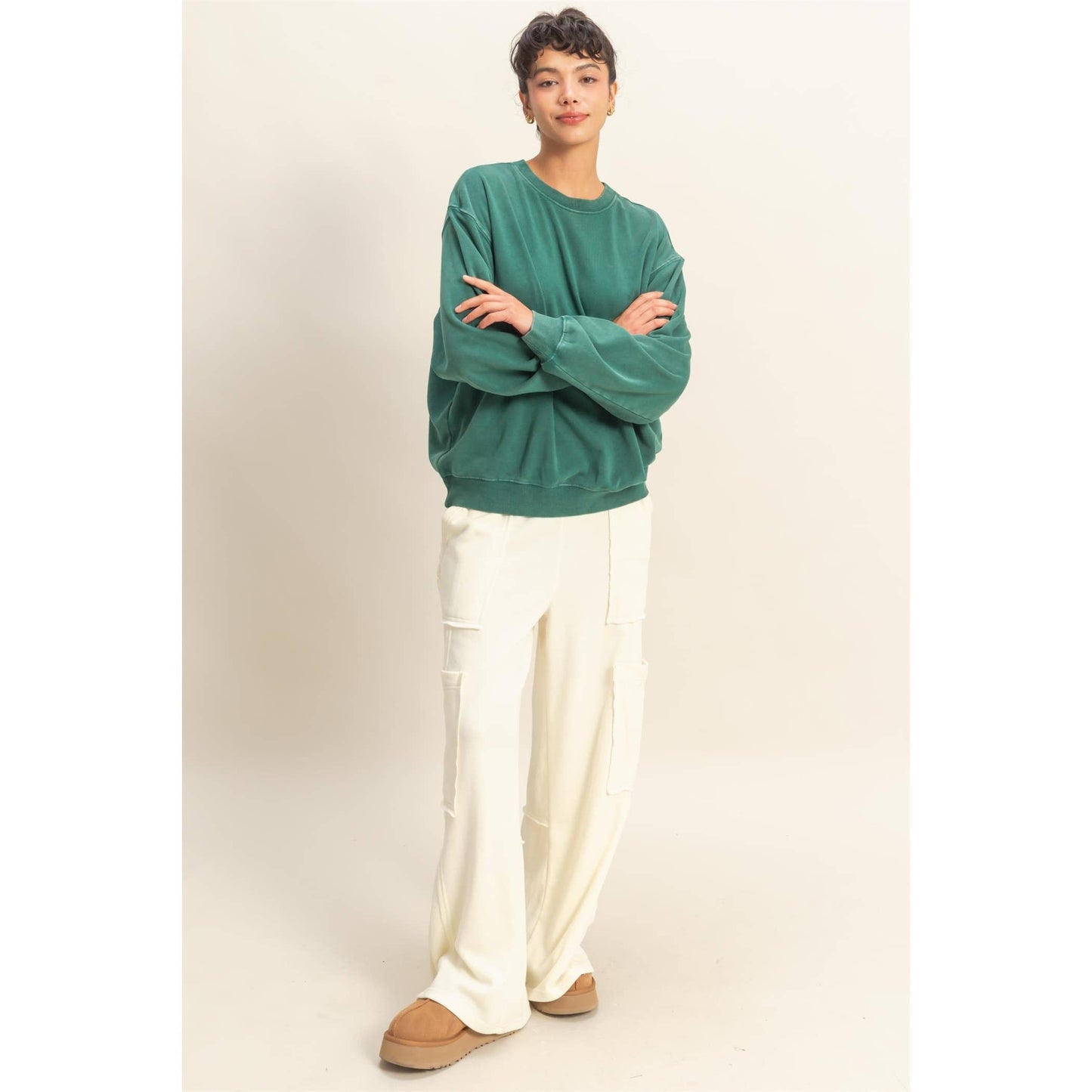 Oversized Mineral Washed Crew