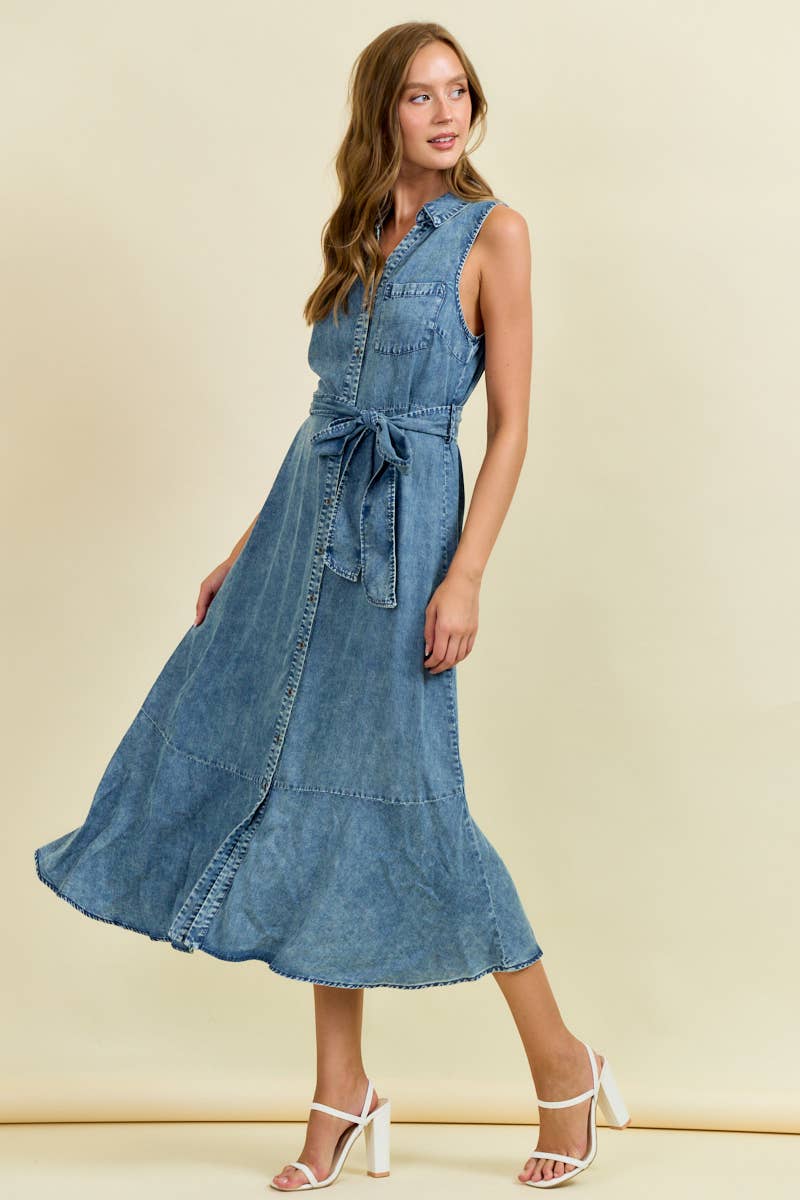 Tencel Midi Dress