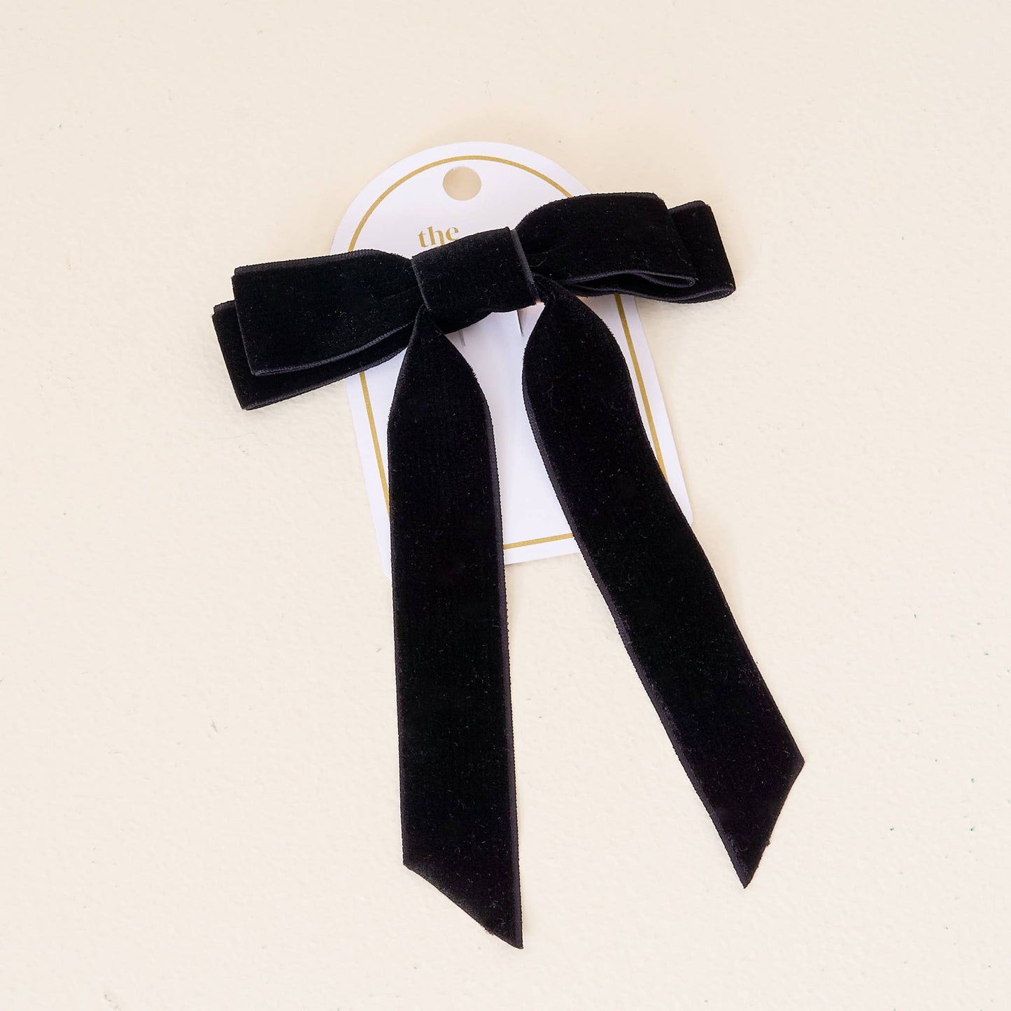 Velvet Hair Bow- Black