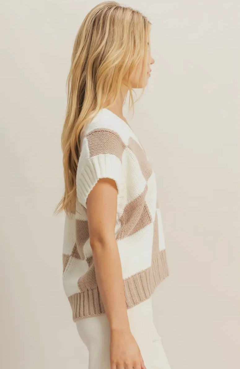 Checker Sweater Vest
