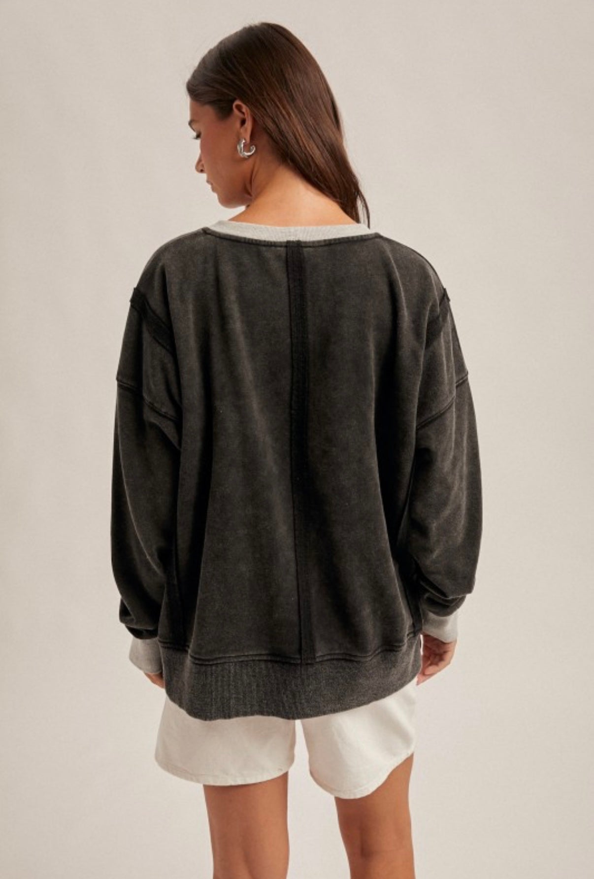 Oversized Crew Black Coffee