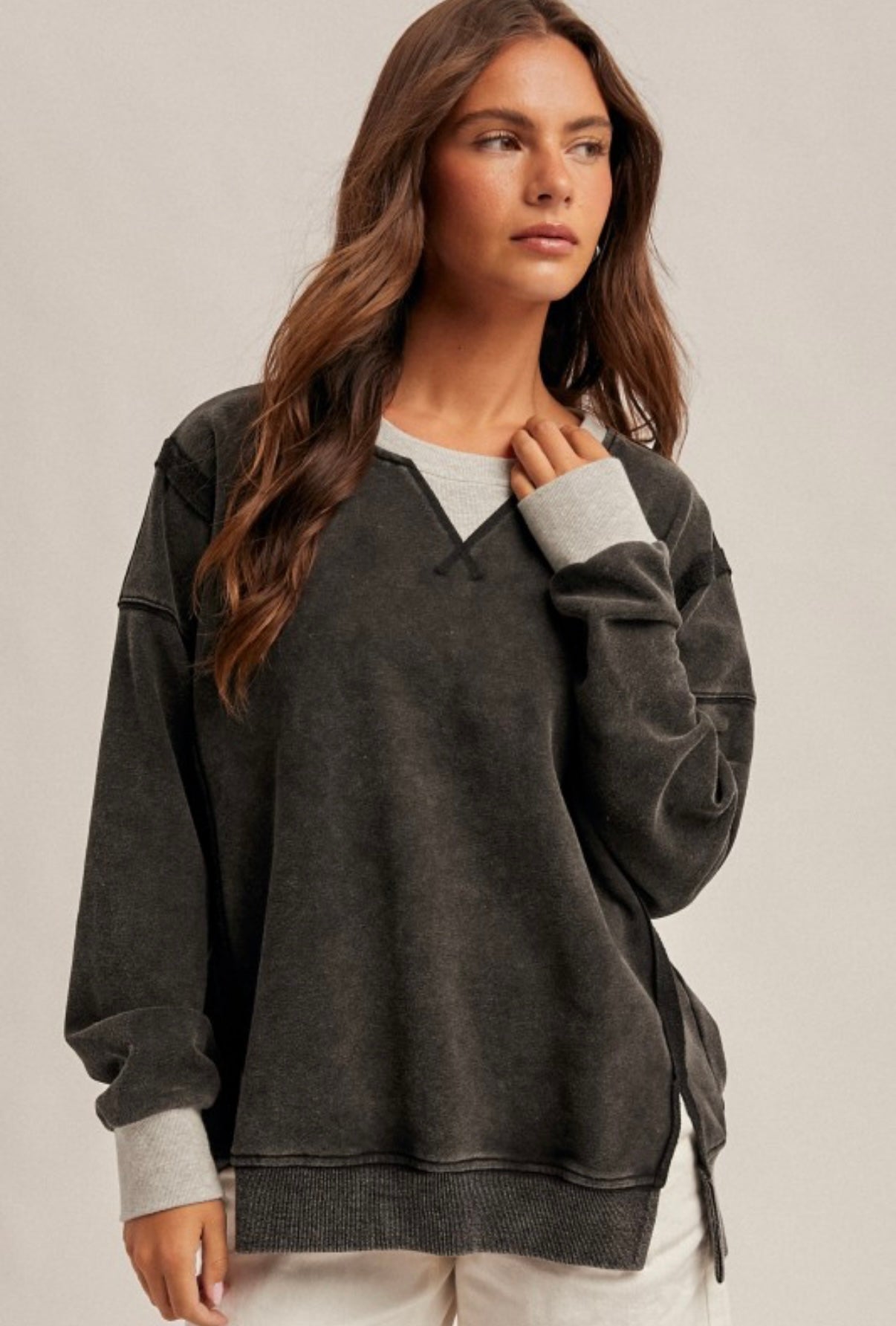 Oversized Crew Black Coffee
