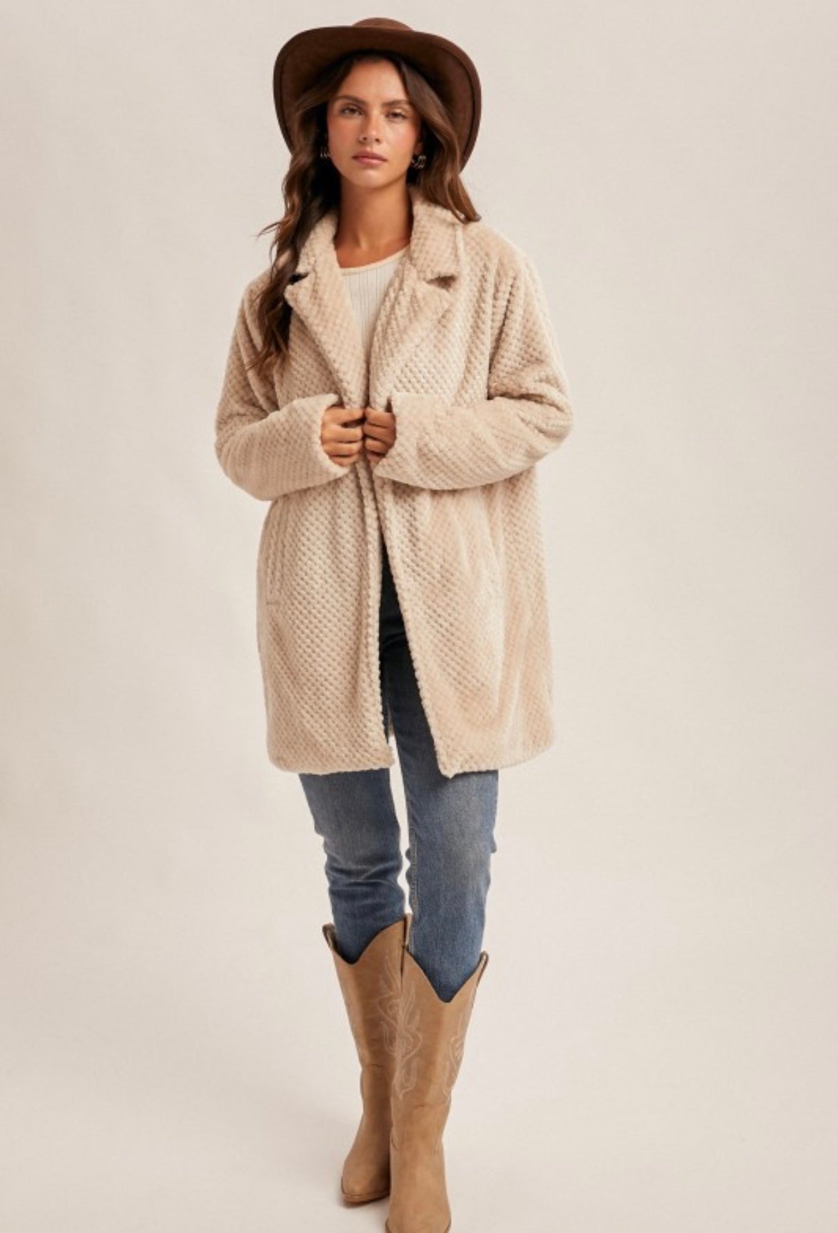 Fur Drape Coat