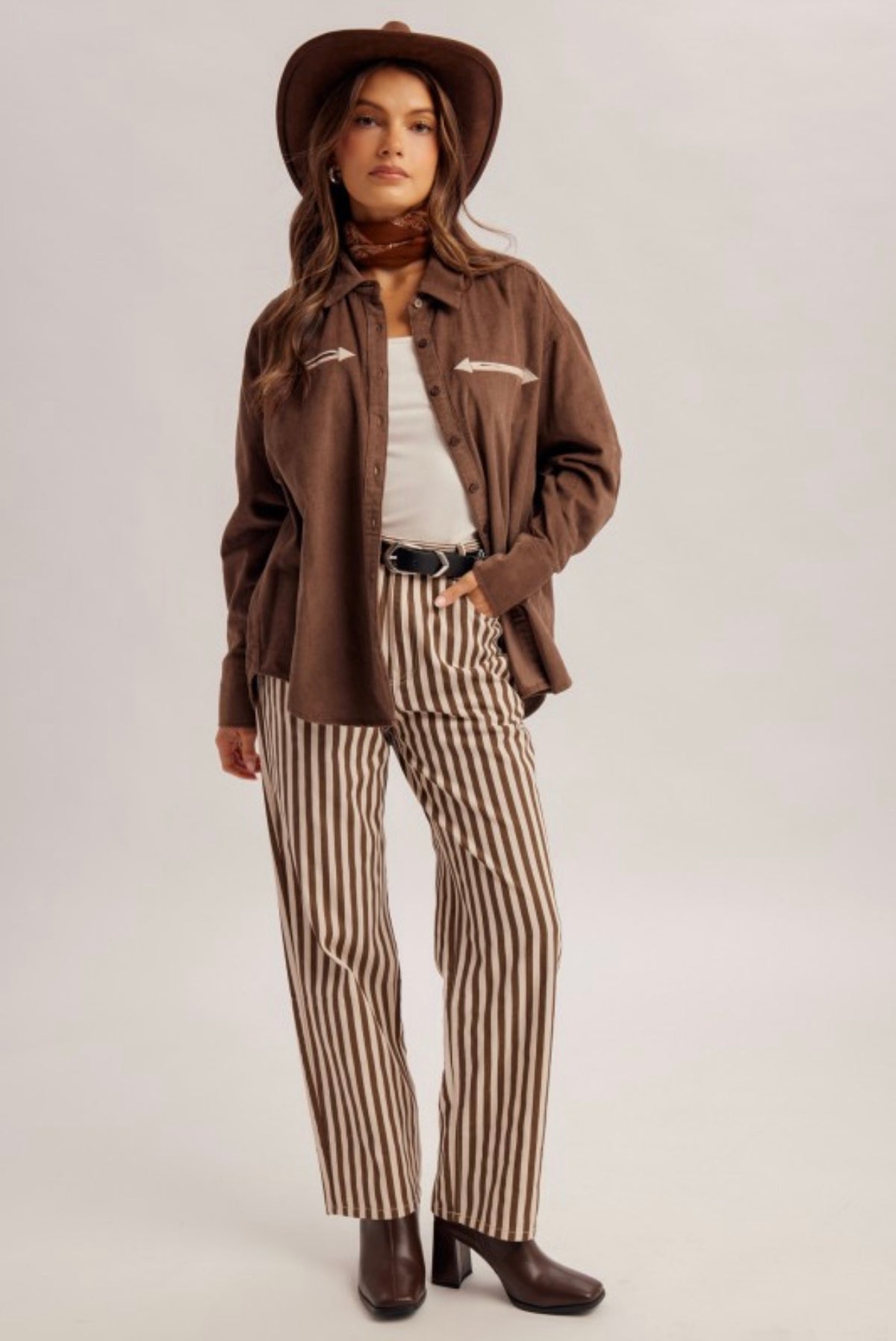 Mixed Wide Leg Pants