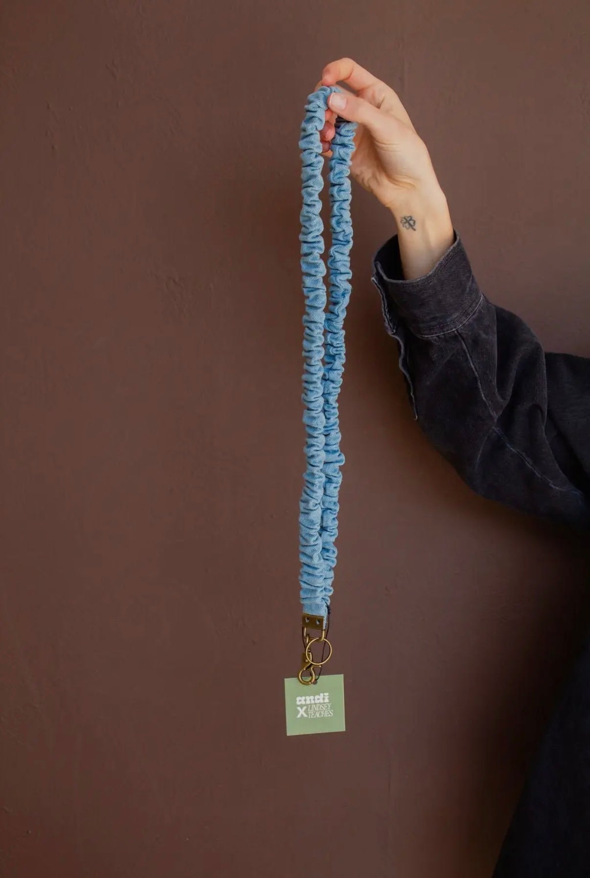 Baby Blue Jean Lanyard