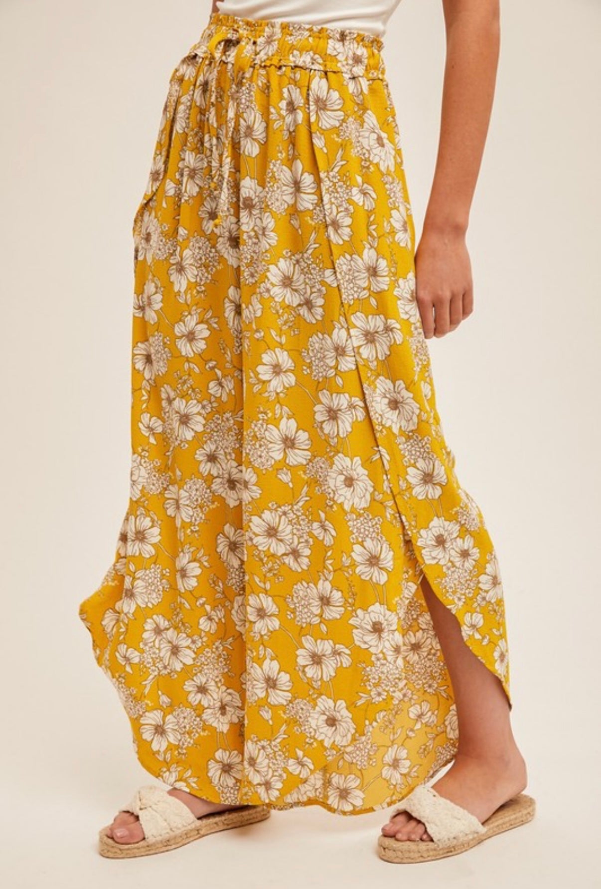 Floral Wide Leg Pants