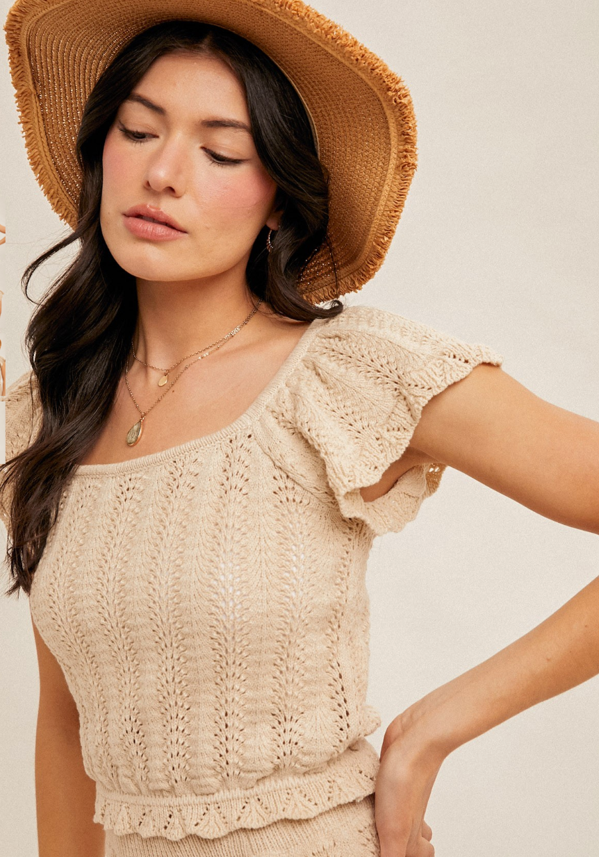 Crochet Knit Top