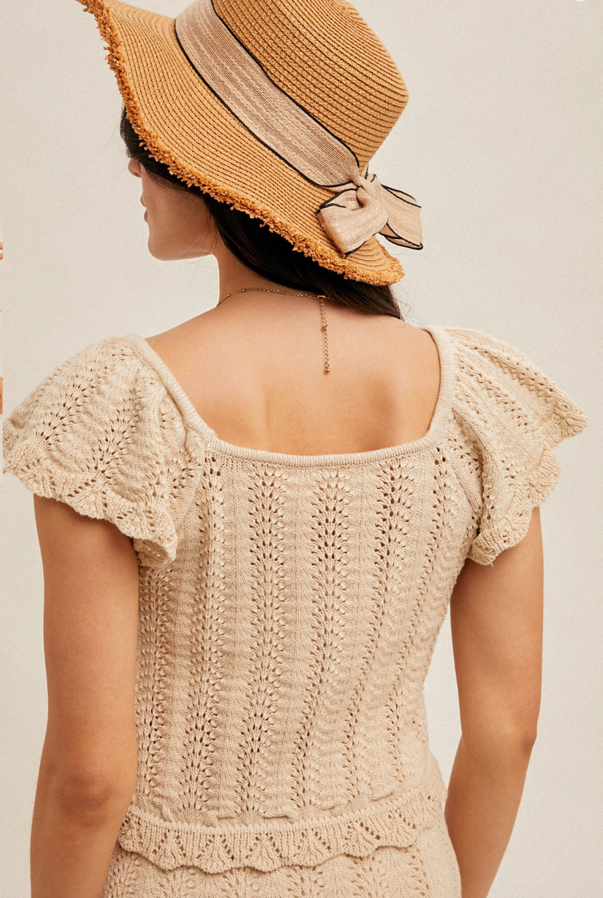 Crochet Knit Top
