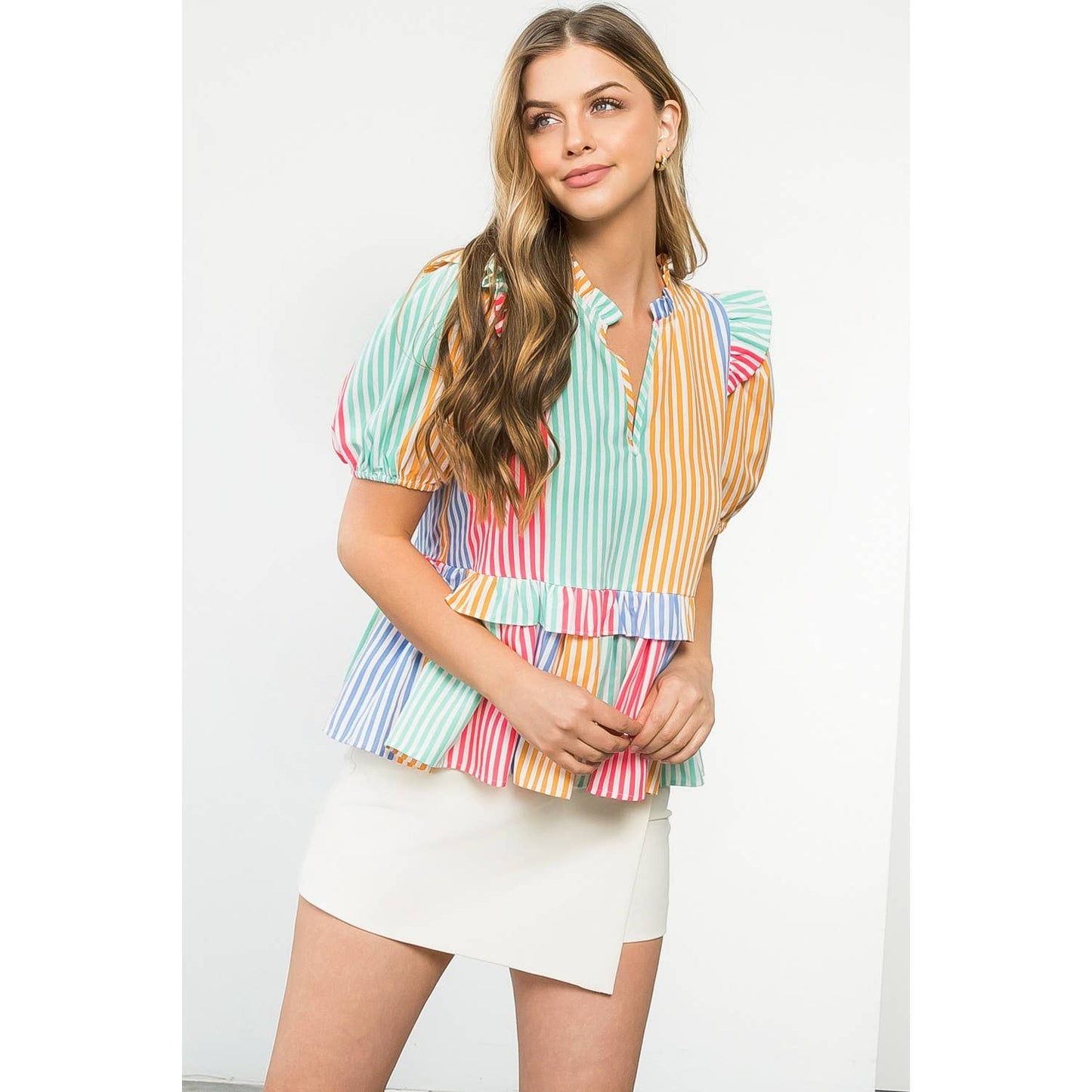 Multicolor Stripe Top