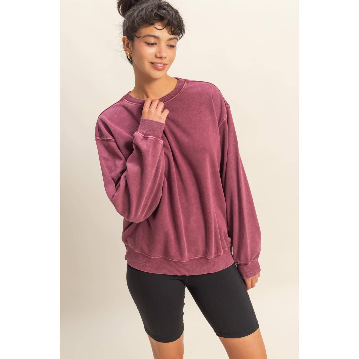 Oversized Mineral Washed Crew