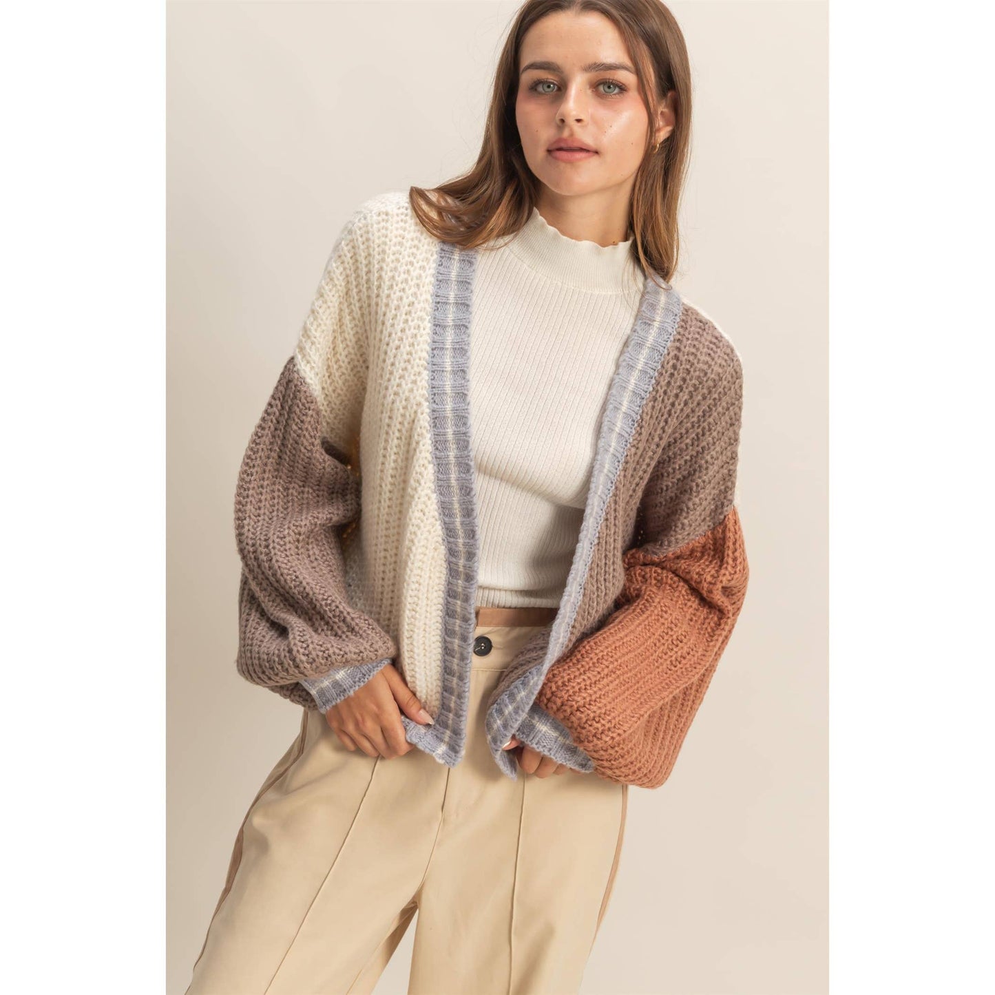 Color Block Cardigan