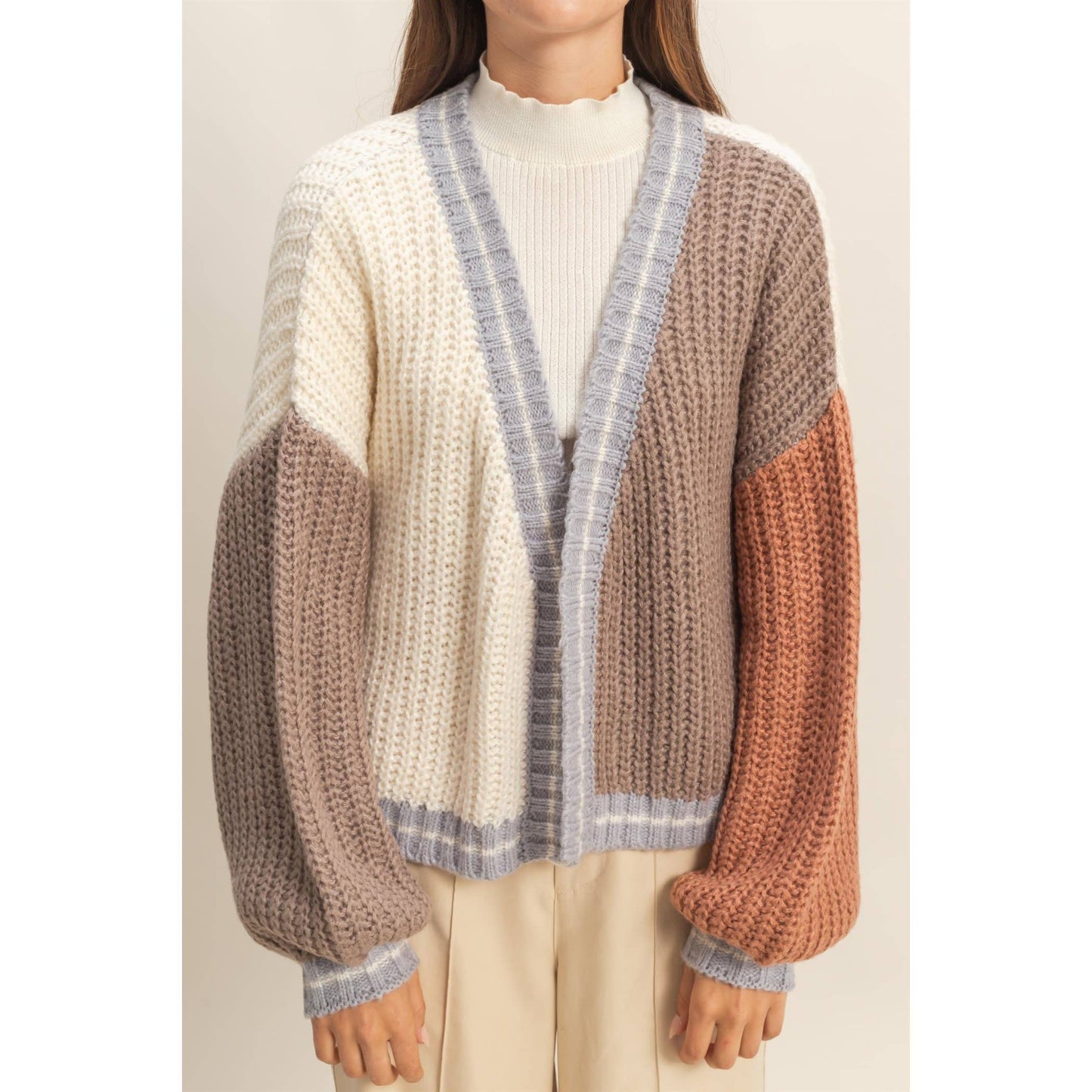 Color Block Cardigan