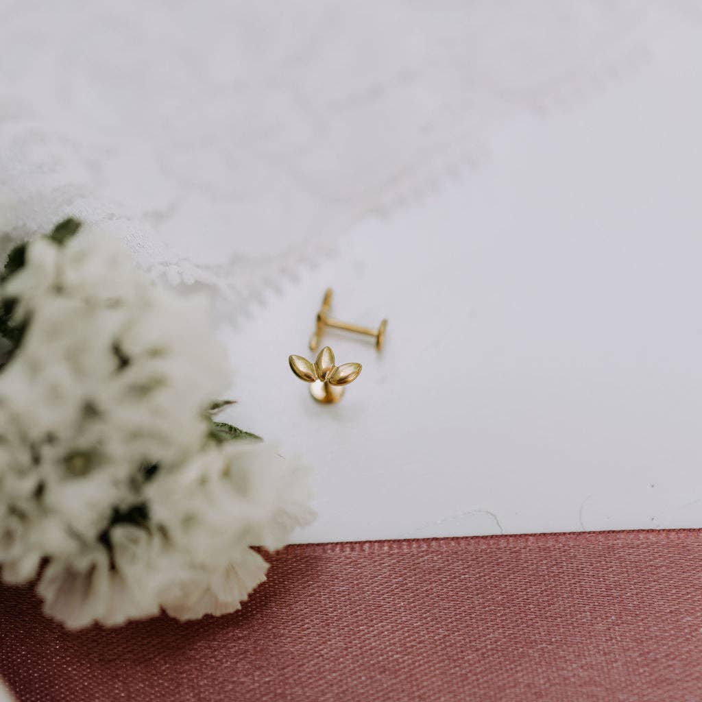 Lotus Flat Back Studs