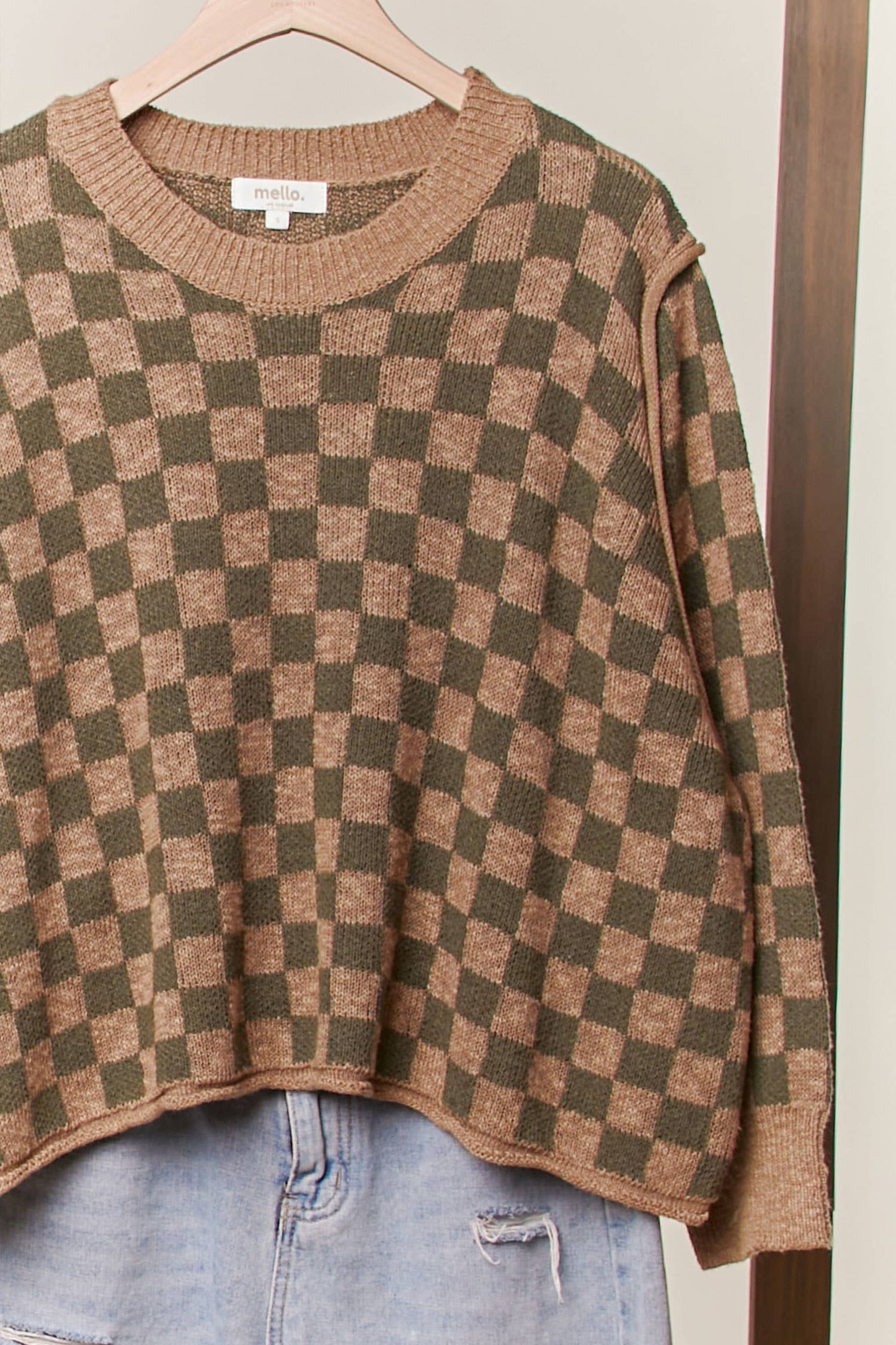 Checker Knit Sweater