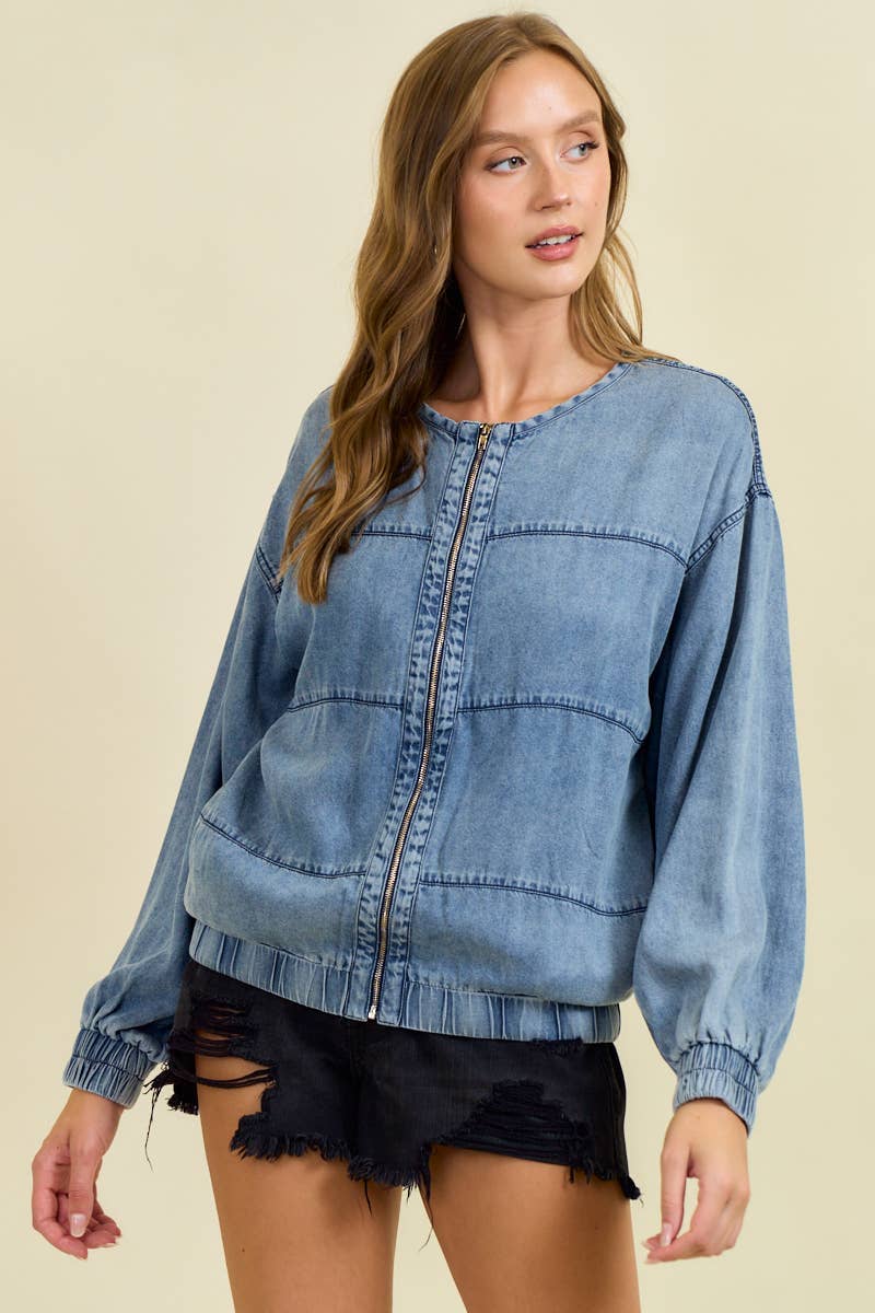 Denim Bomber Jacket