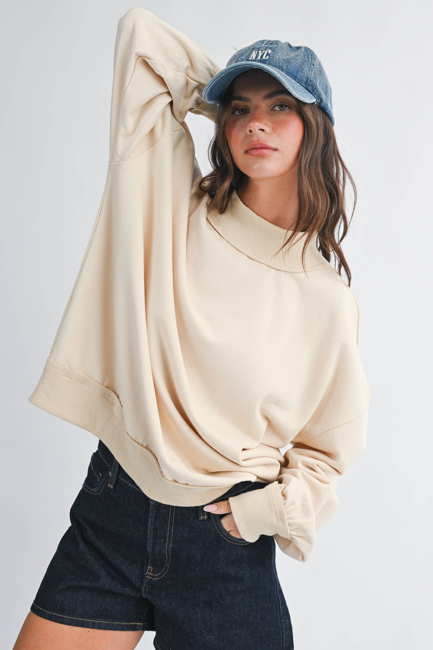Oversized Mock Neck