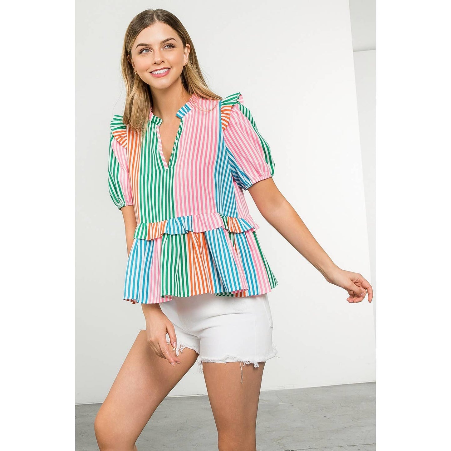 Multicolor Stripe Top