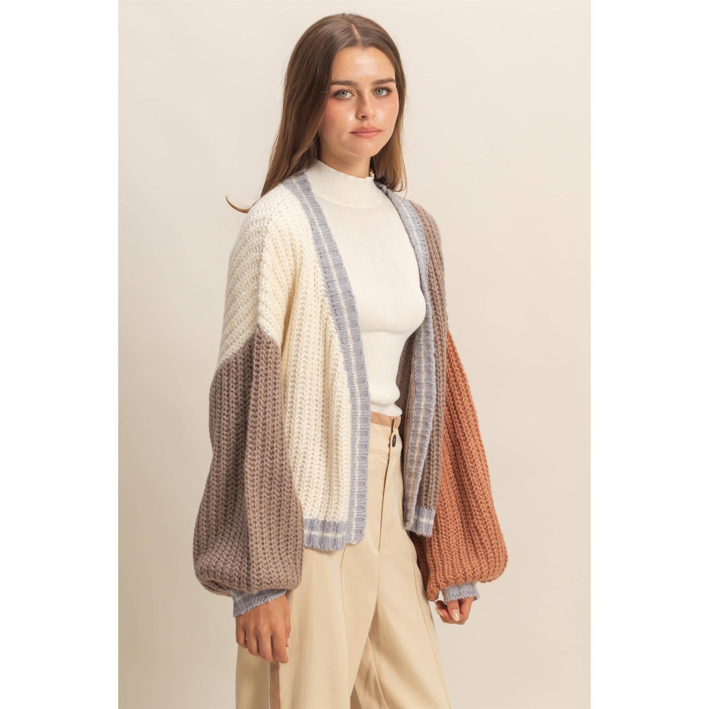 Color Block Cardigan