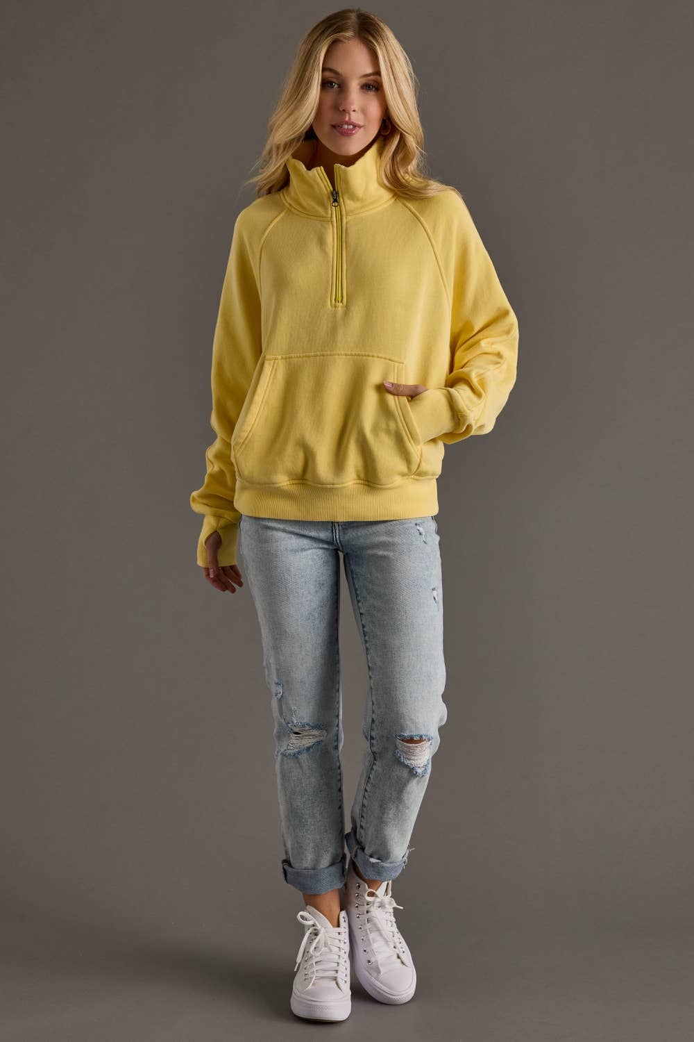 Yellow Quarter Zip