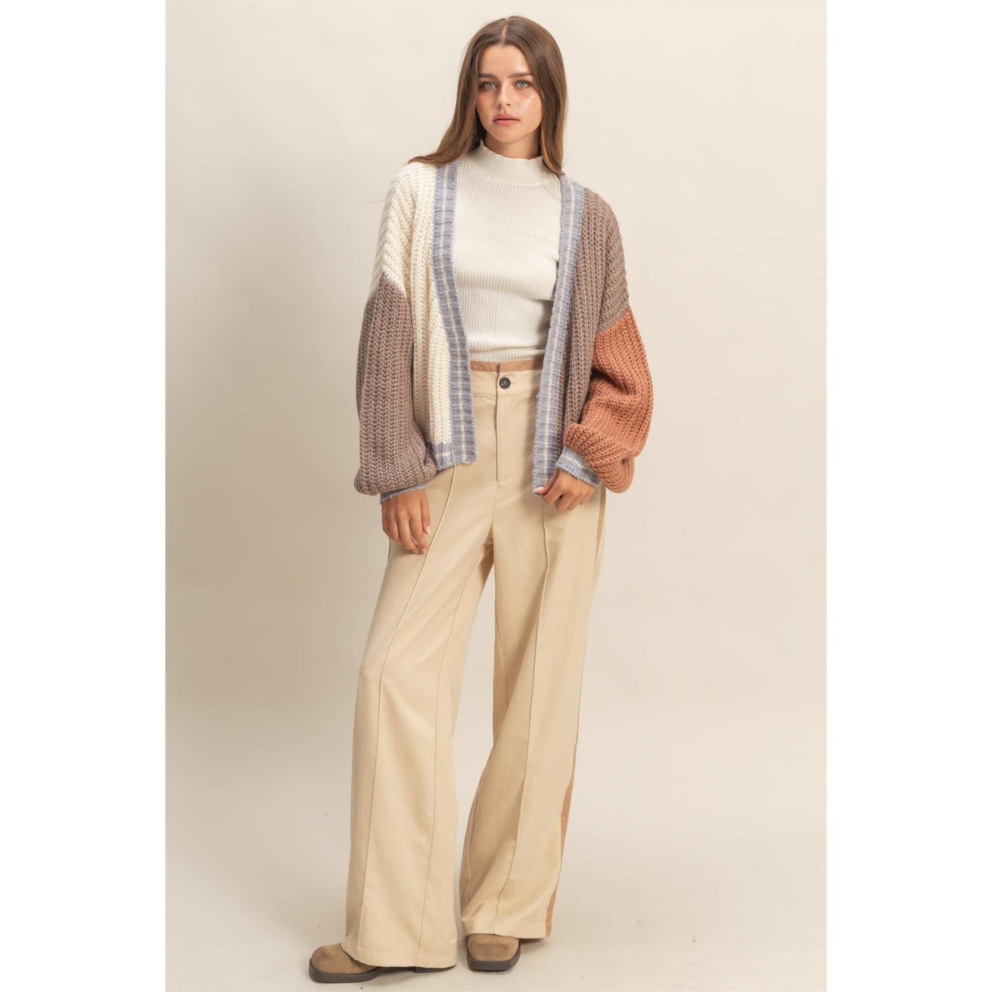 Color Block Cardigan