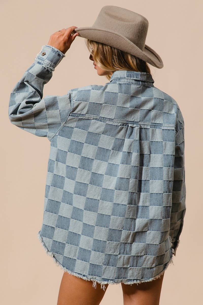 Checker Denim Shirt