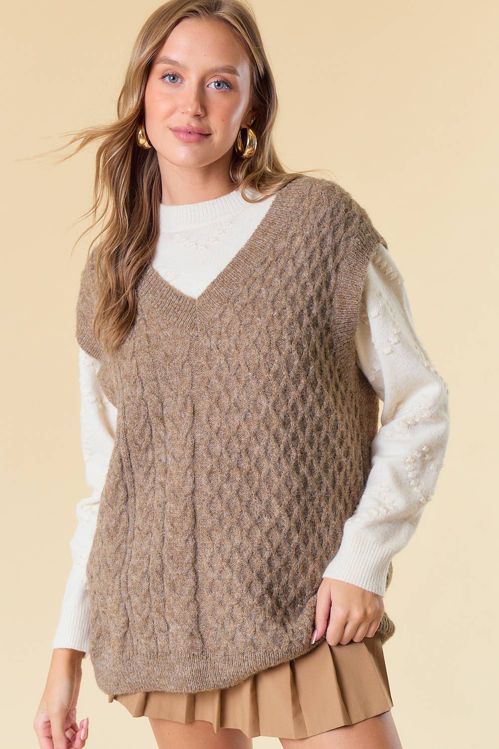 Cable Knit Vest