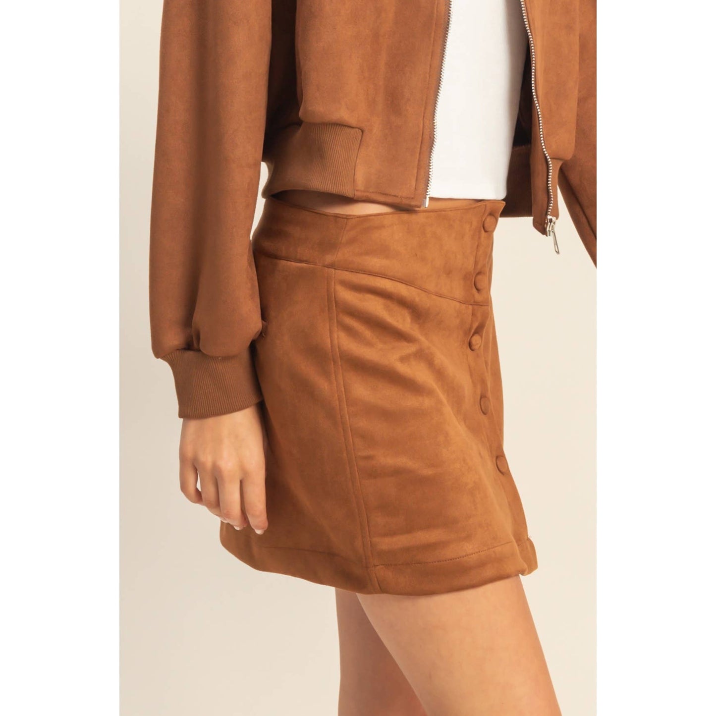 Suede Mini Skirt