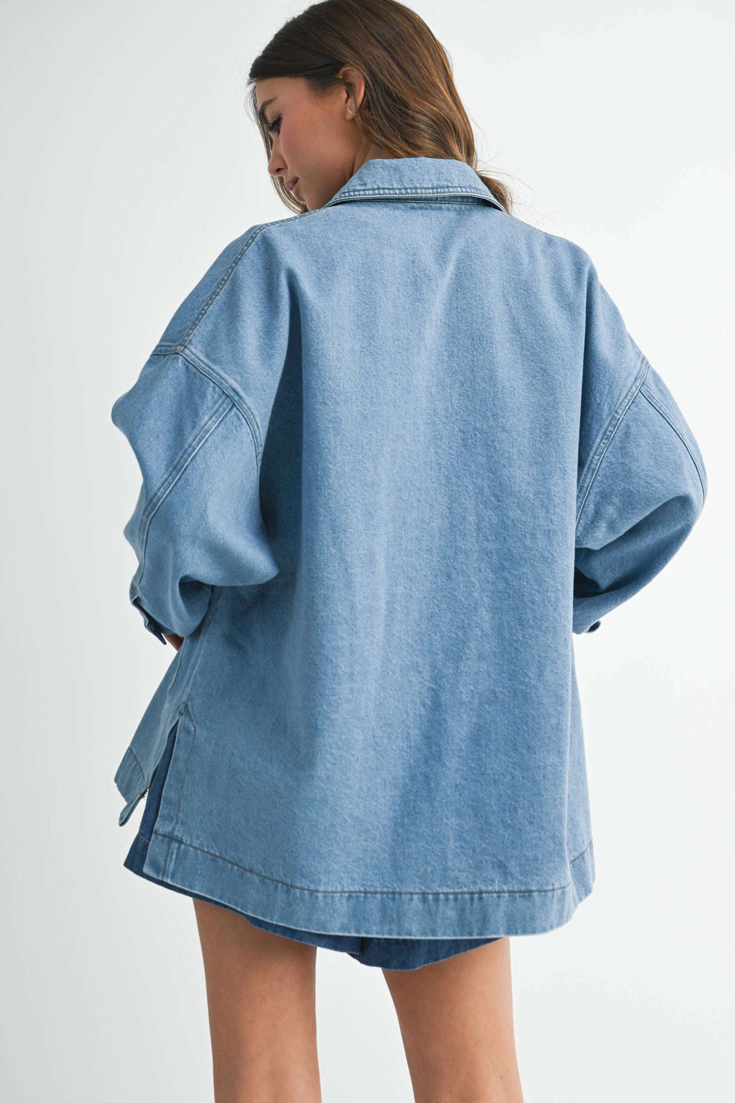 Relaxed Fit Utility Denim Jacket