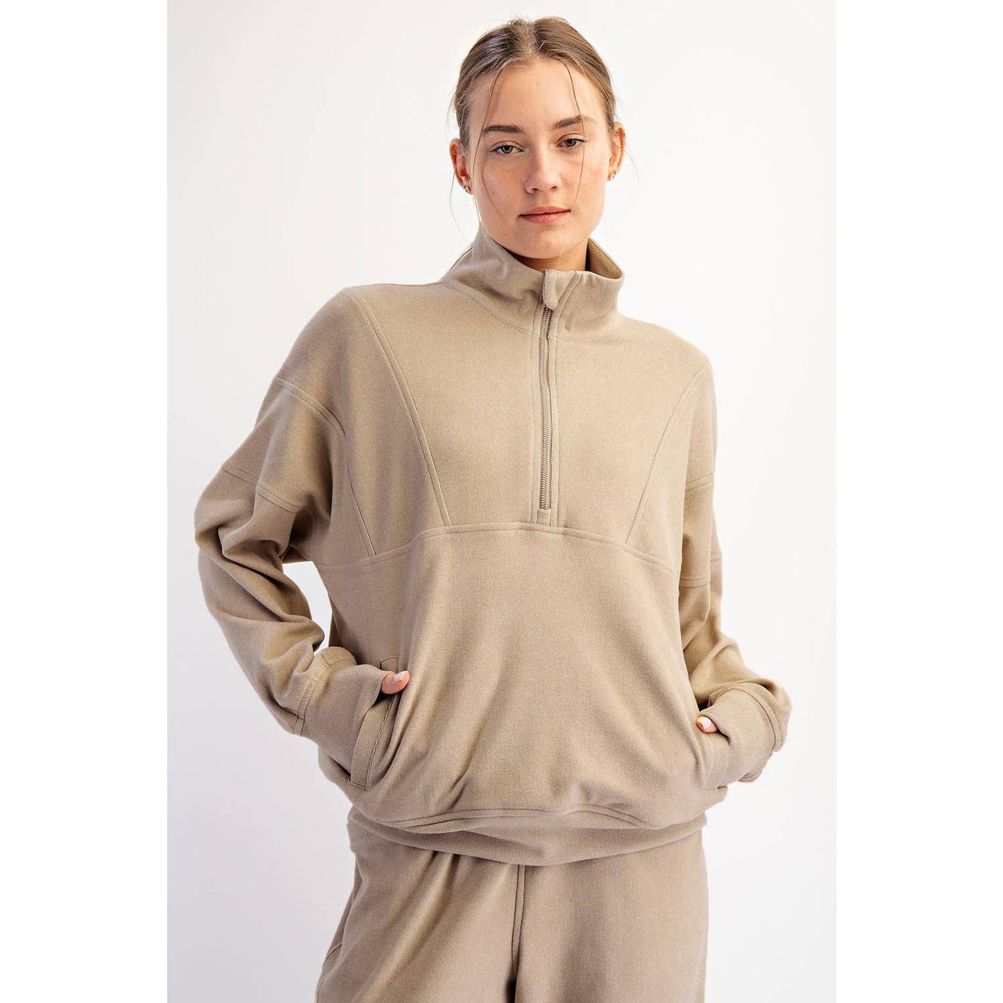 Rib Quarter Zip