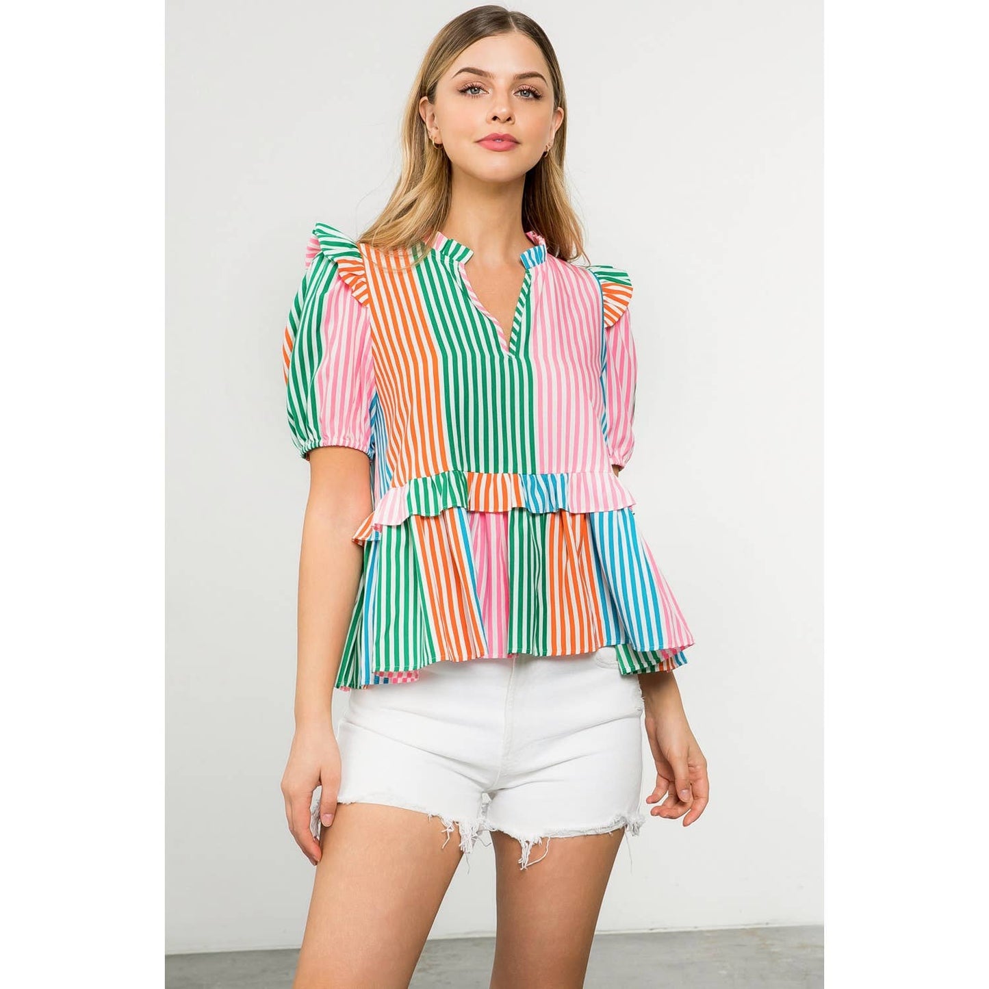 Multicolor Stripe Top
