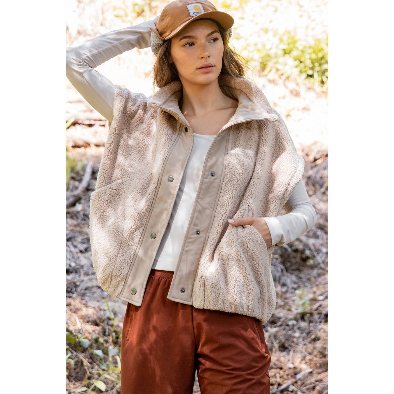 Oversized Sherpa Vest