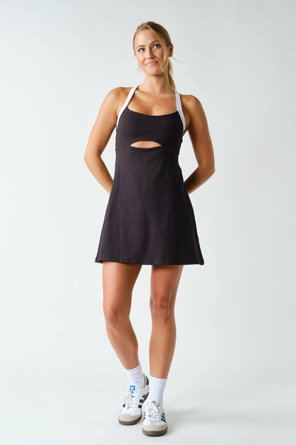 Sculpted Cutout Exercise Dress