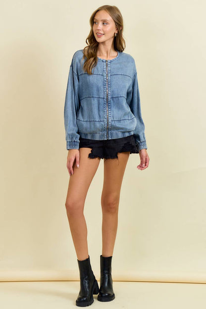 Denim Bomber Jacket