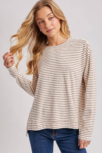 Striped Slouchy Crew