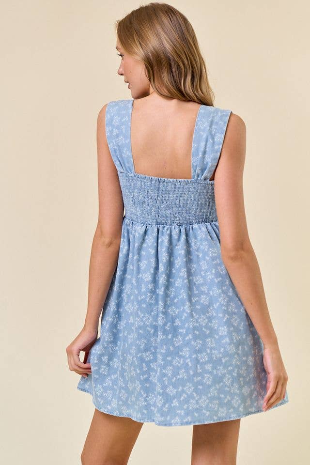 Floral Denim Dress